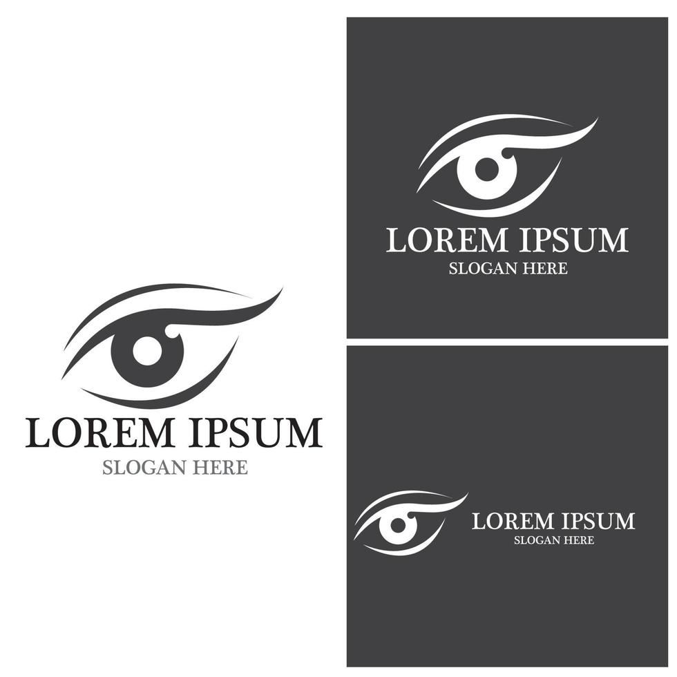 design de logotipo de vetor para cuidados com os olhos