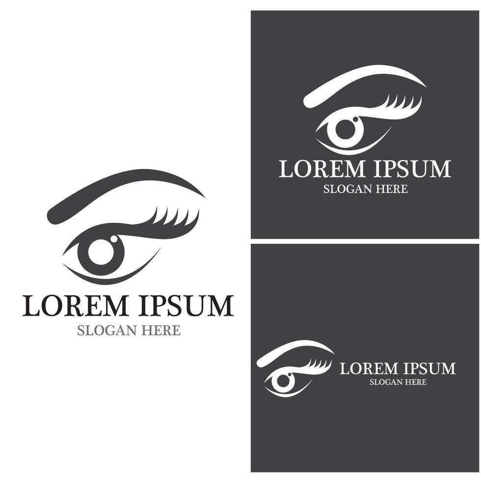 design de logotipo de vetor para cuidados com os olhos