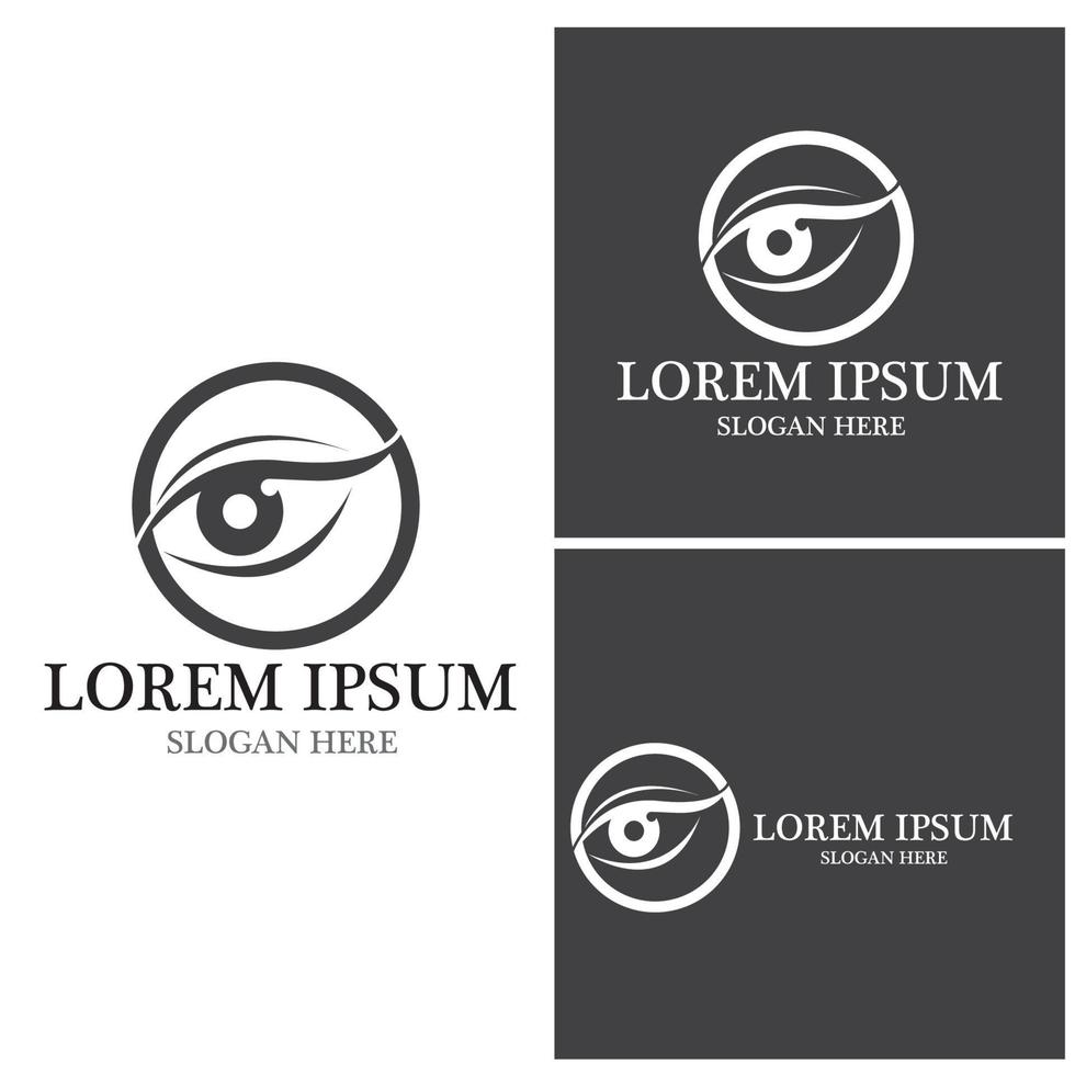 design de logotipo de vetor para cuidados com os olhos