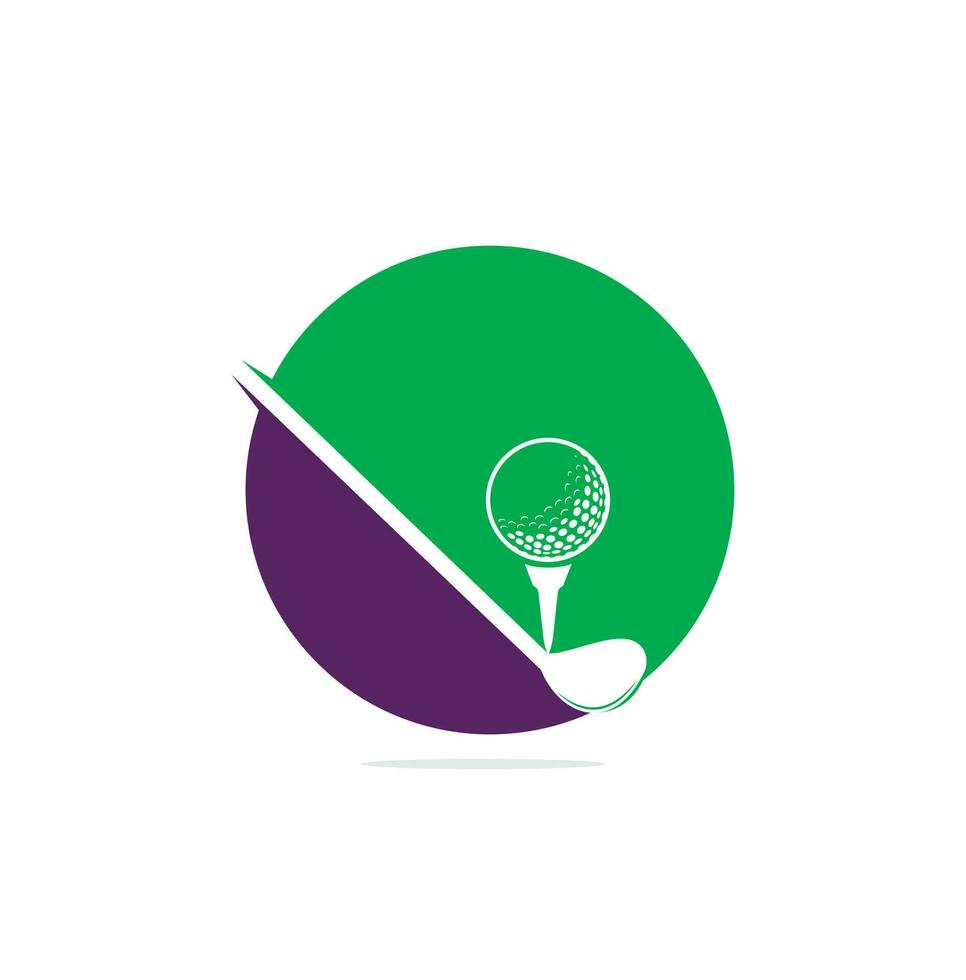 design de logotipo de clube de golfe. campeonato de golfe ou sinal de torneio de golfe. vetor