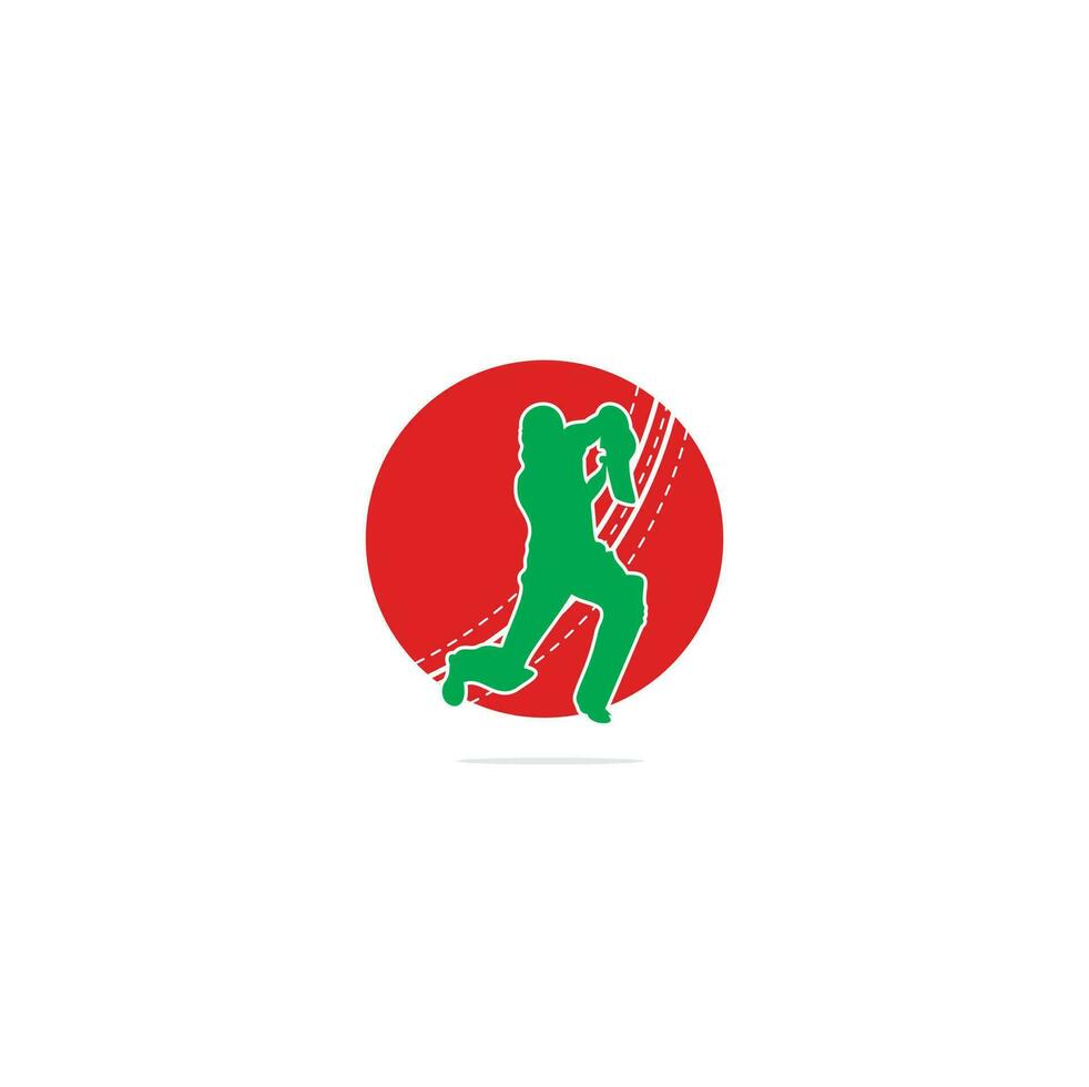 batedor jogando críquete. logotipo da competição de críquete. personagem de críquete estilizado para design de sites. campeonato de críquete. vetor