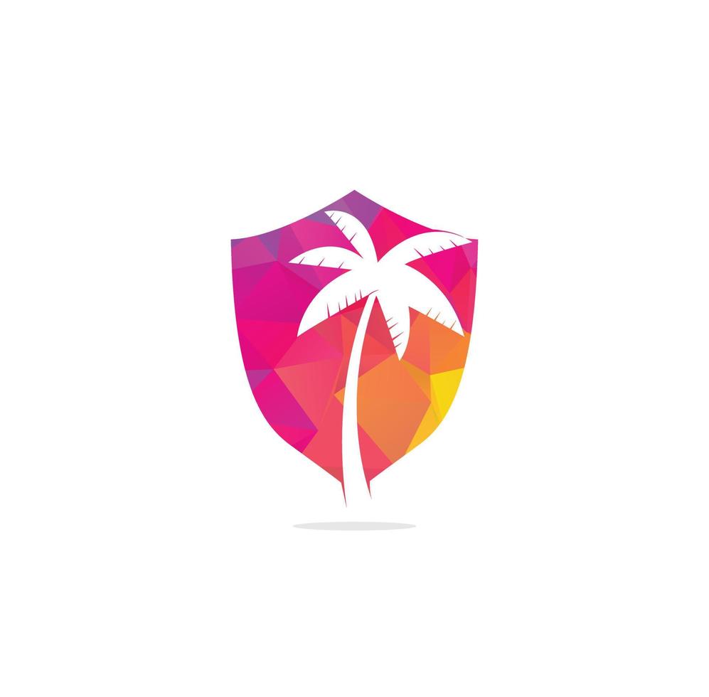 praia tropical e design de logotipo de palmeira. design criativo de logotipo de vetor de palmeira simples