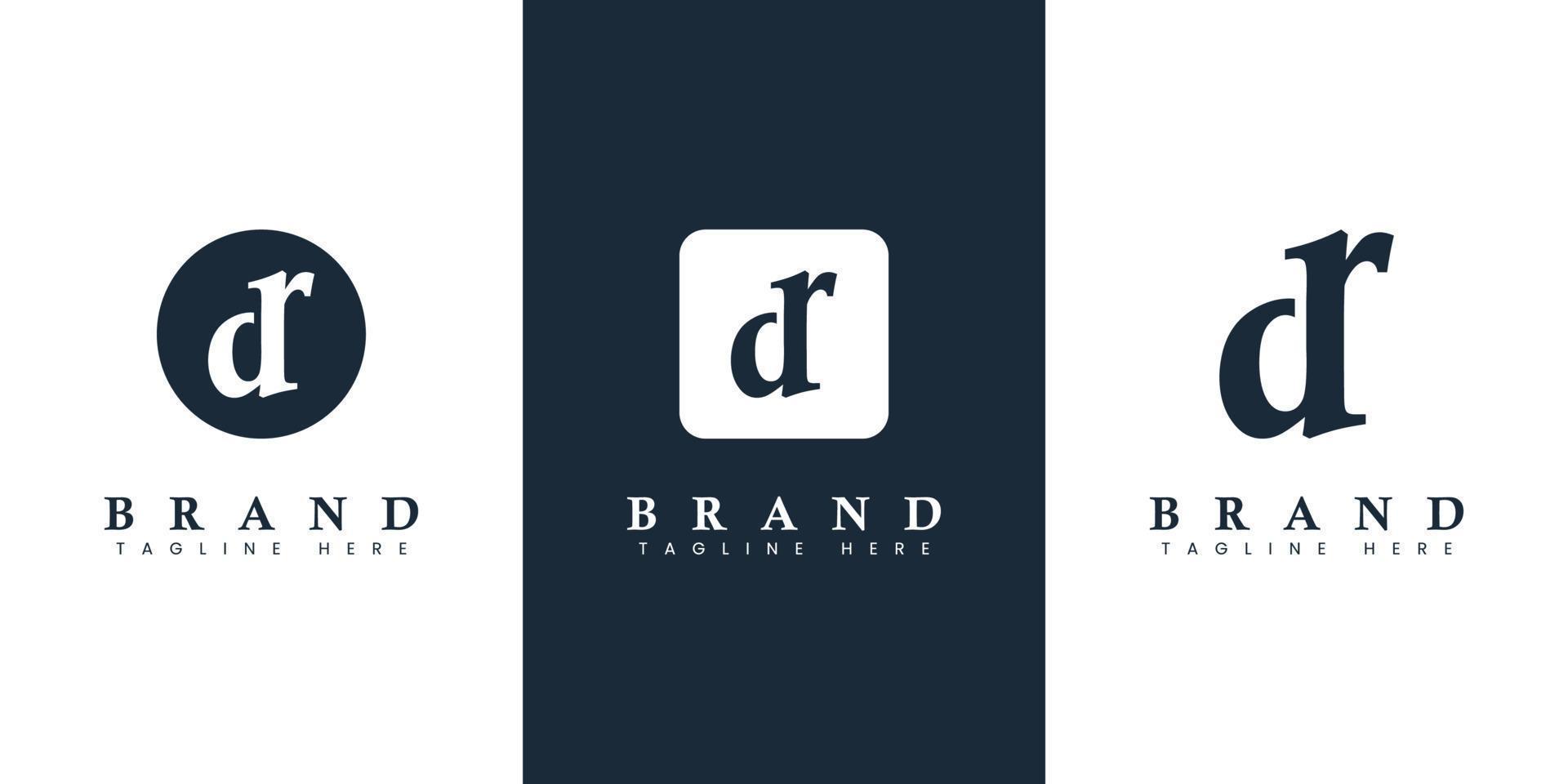logotipo moderno da letra dr, adequado para qualquer empresa ou identidade com as iniciais dr ou rd. vetor