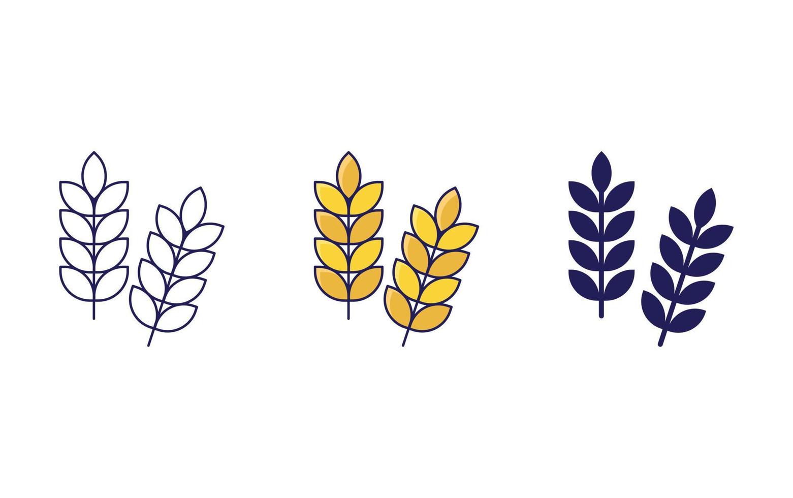 ícone de linha de grãos isolado no fundo branco, ilustração vetorial vetor