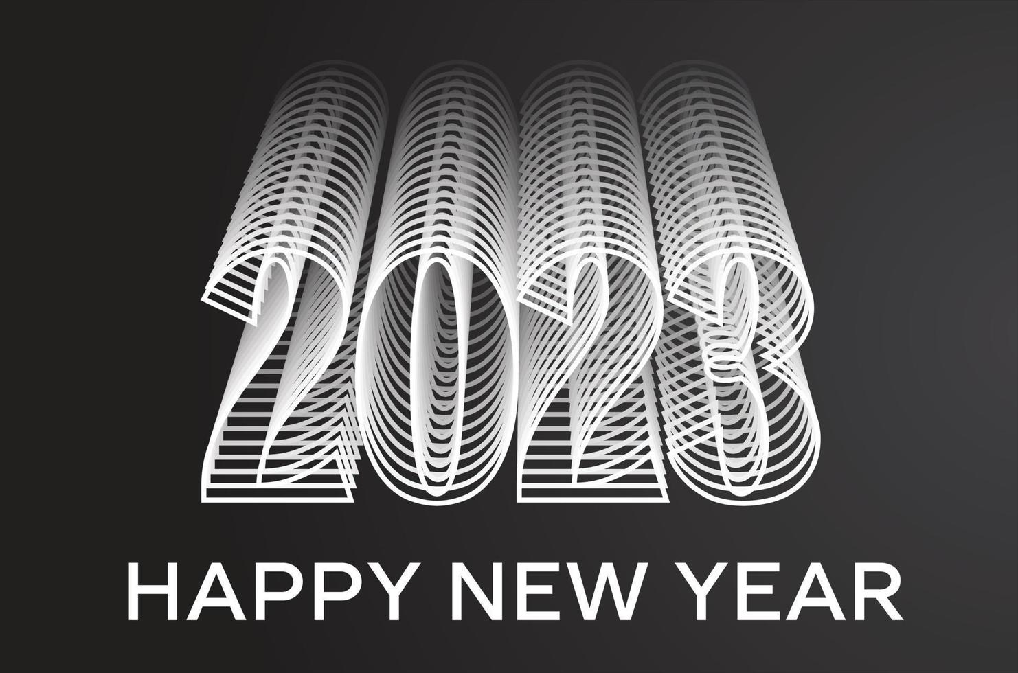 feliz ano novo 2023 belo design de ilustração vetor