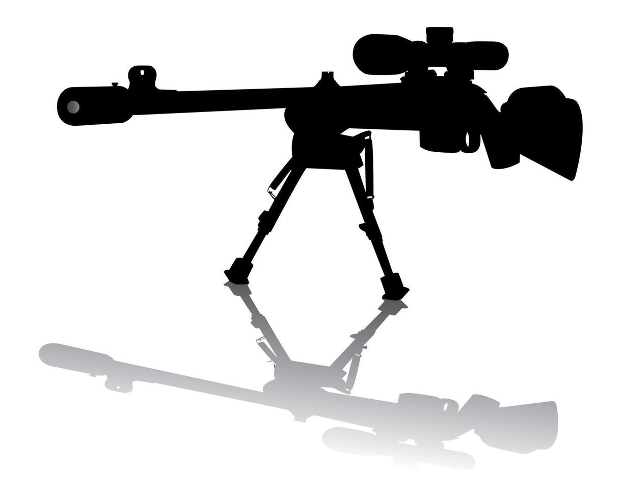 rifle sniper em um fundo branco vetor