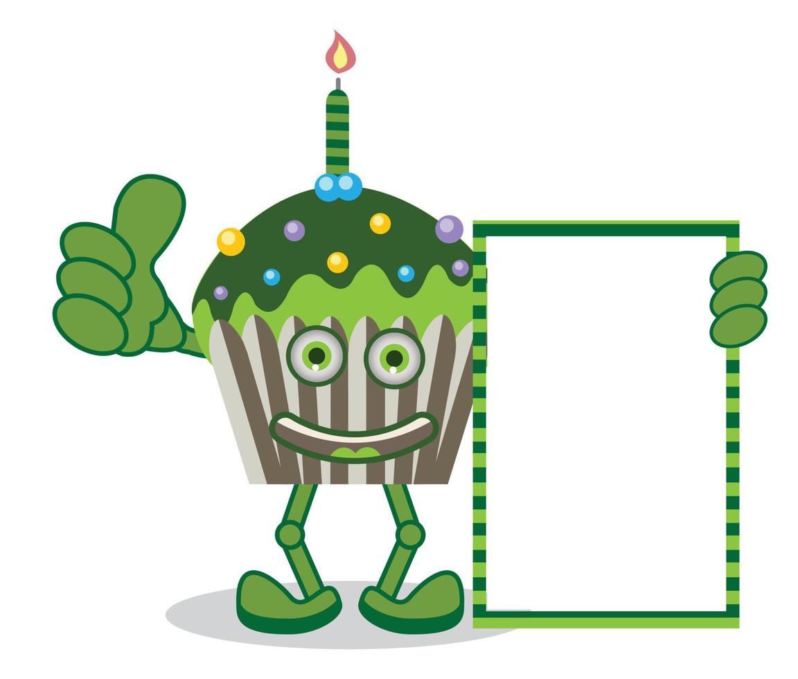 ilustração de banner de cupcake vetor