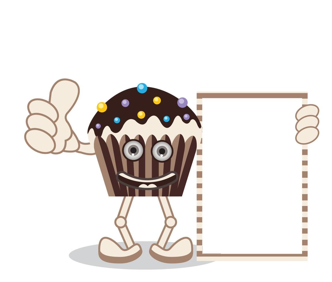 ilustração de banner de cupcake vetor