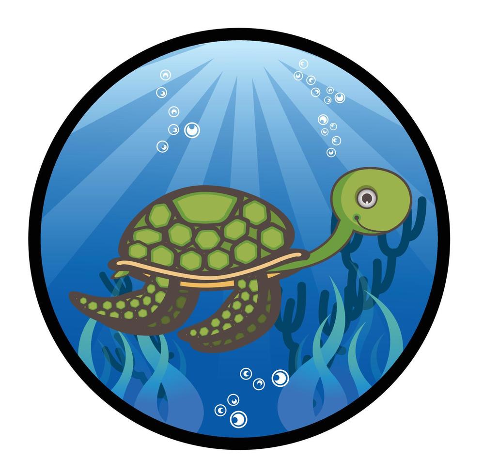 ilustração fofa de tartaruga vetor