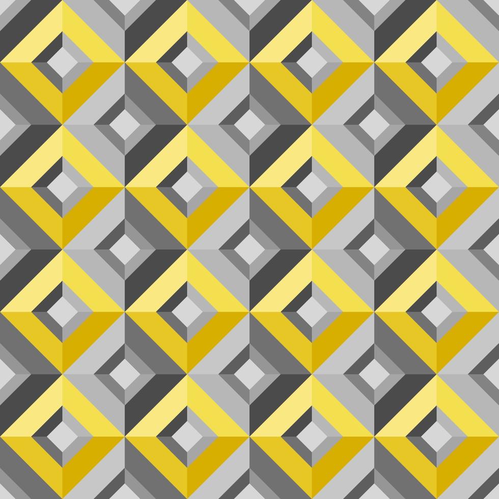 quadrados cinza e amarelo fundo transparente em forma de diamante vetor