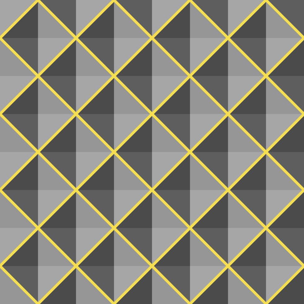 padrão de fundo sem emenda linhas amarelas em forma de diamante cinza vetor