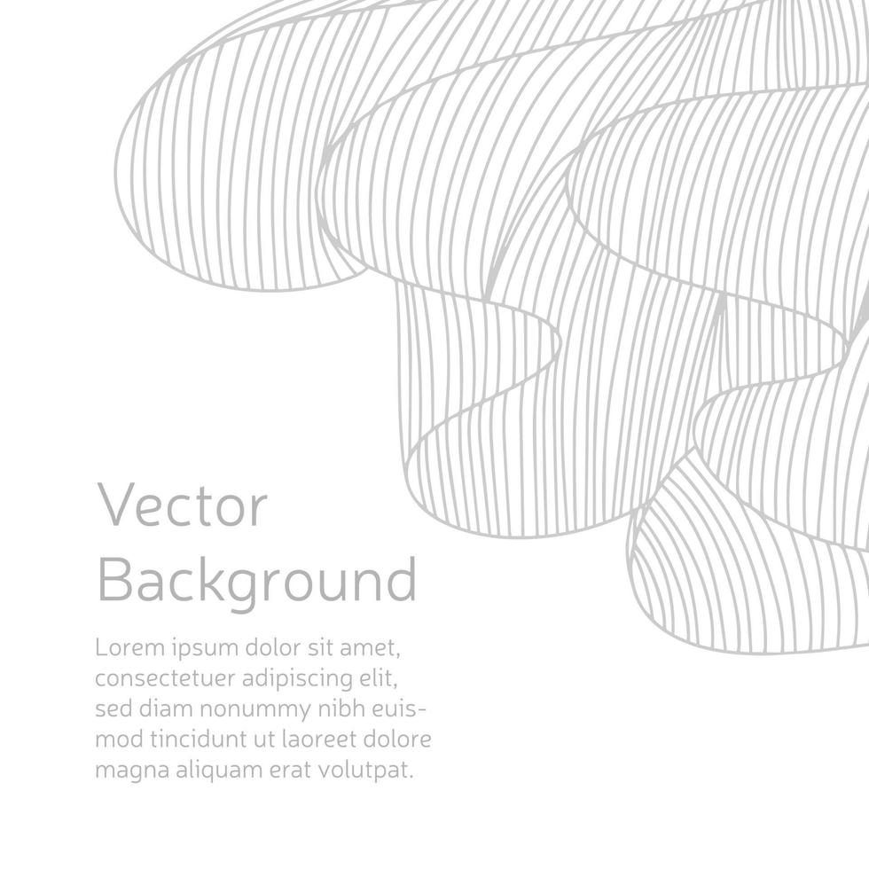 fundo abstrato do vetor com mão desenhar elementos de onda, forma quadrada. ilustração vetorial.