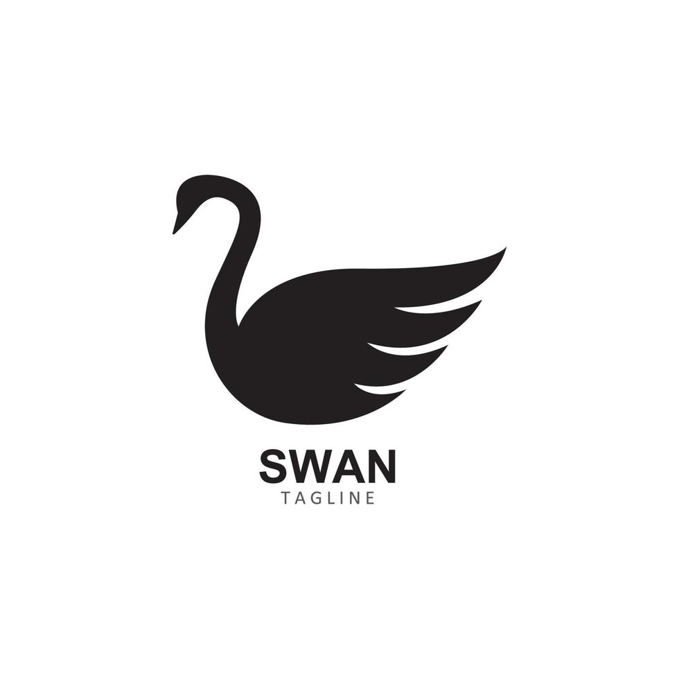 ilustração vetorial de modelo de logotipo de cisne vetor