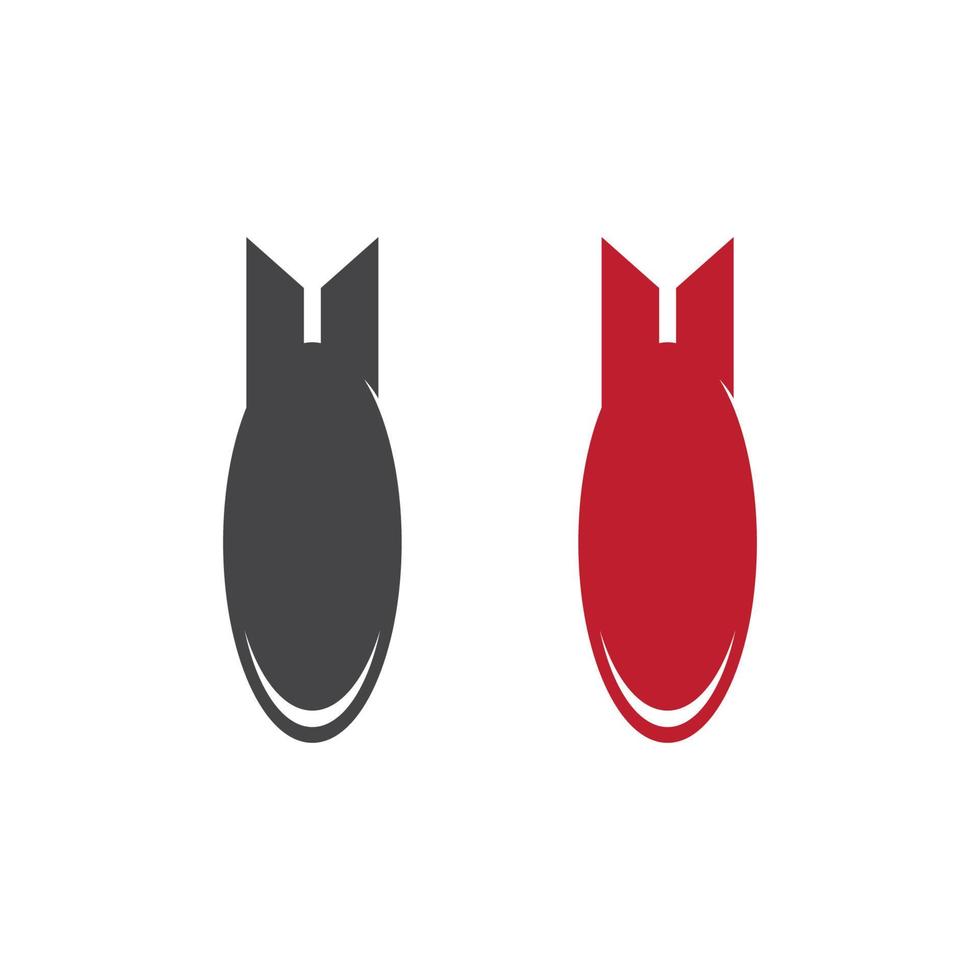 design de ilustração de ícone de vetor de logotipo de bomba simples