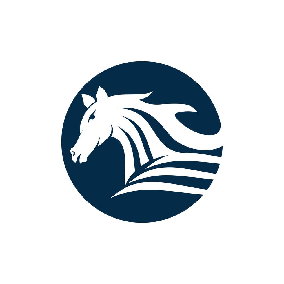 ícone de vetor de modelo de logotipo de cavalo