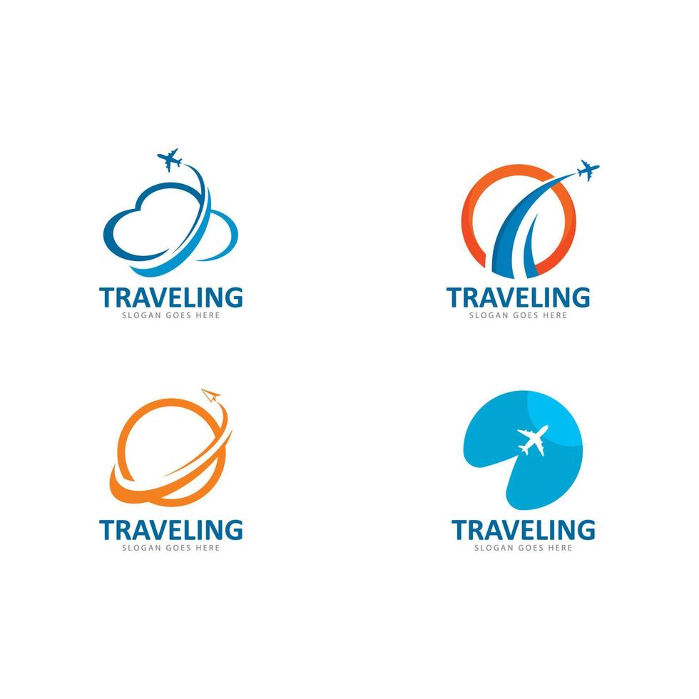 modelo de ícone de vetor de logotipo de viagem