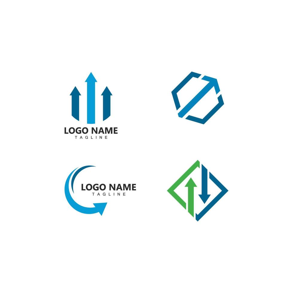 ilustração do ícone do vetor do modelo do logotipo das setas