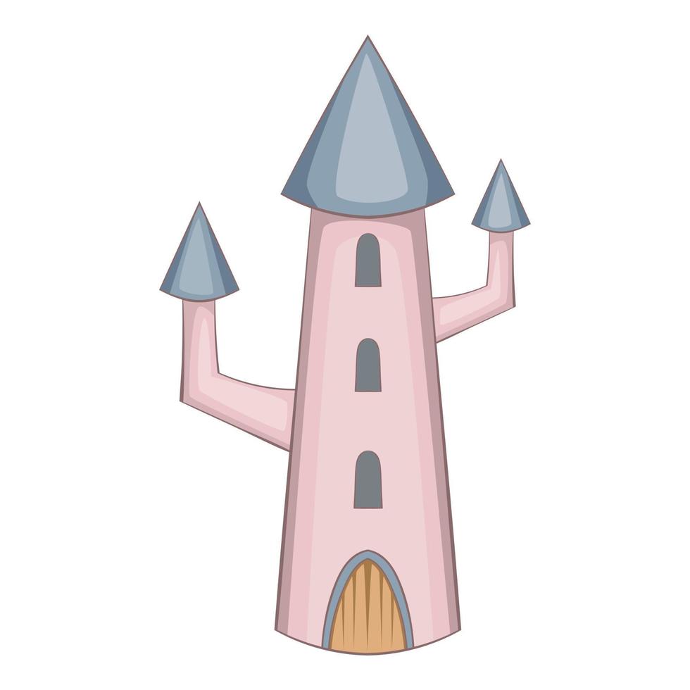 ícone do castelo mágico, estilo cartoon vetor