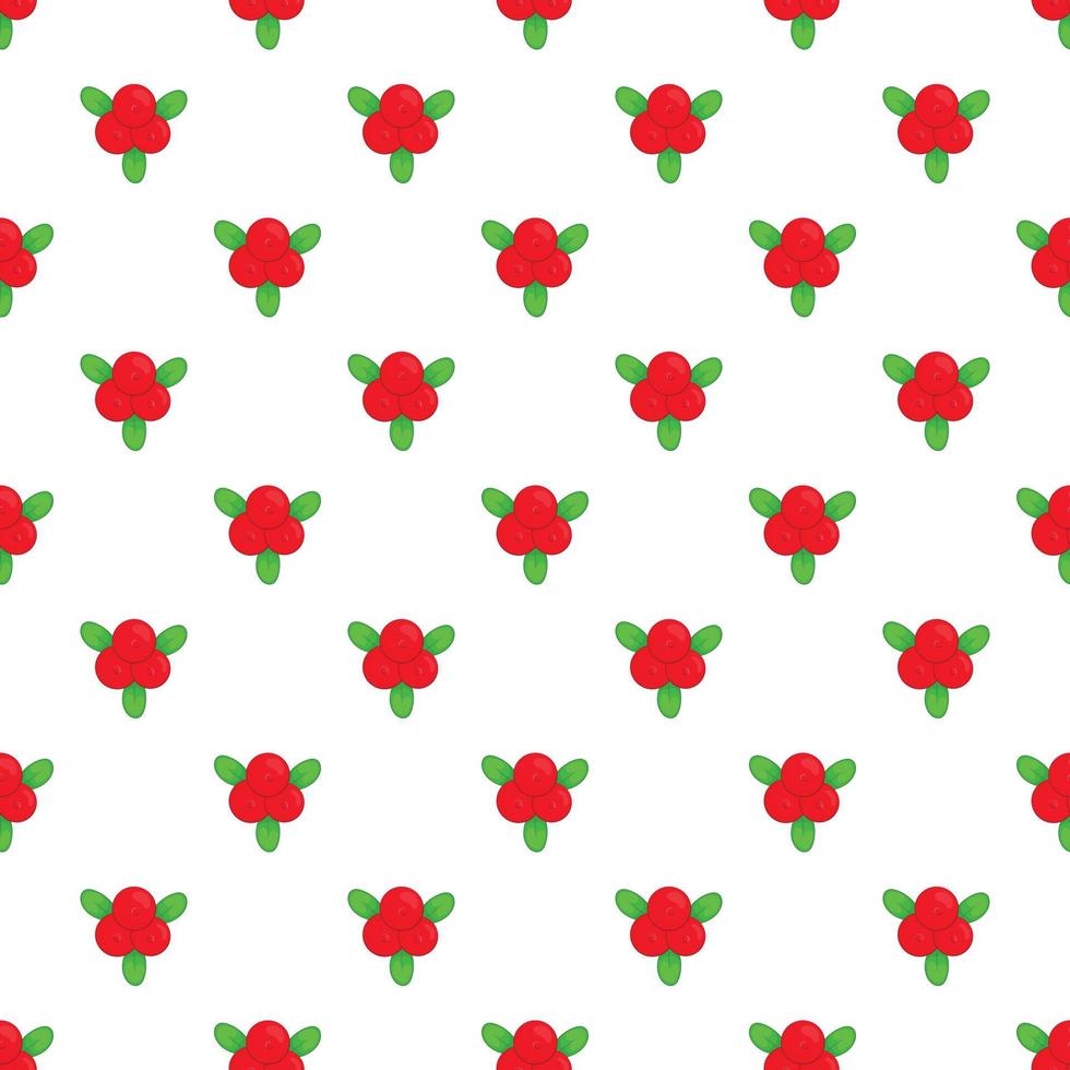 padrão de cranberry, estilo cartoon vetor