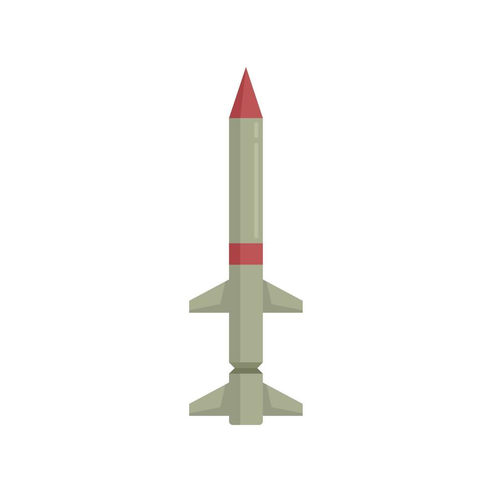 vetor plano isolado de ícone de projétil de míssil
