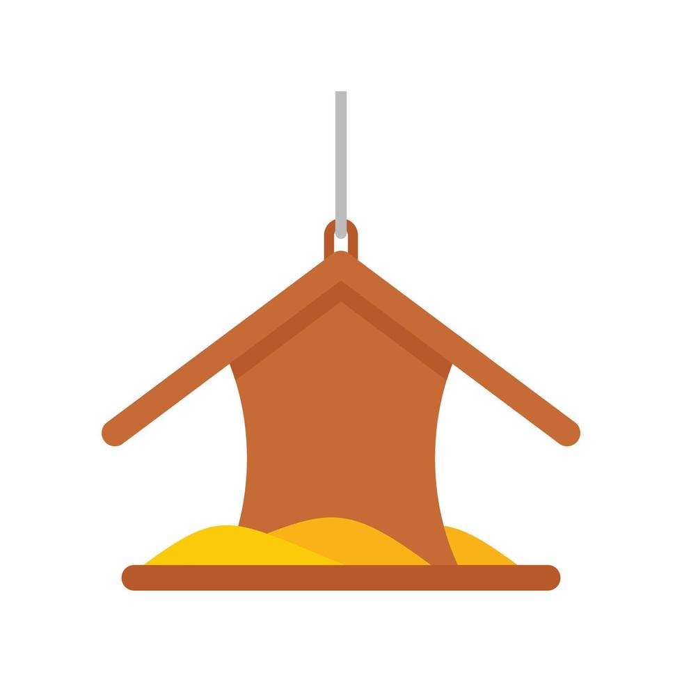 ícone de alimentadores de pássaros em casa vetor isolado plano
