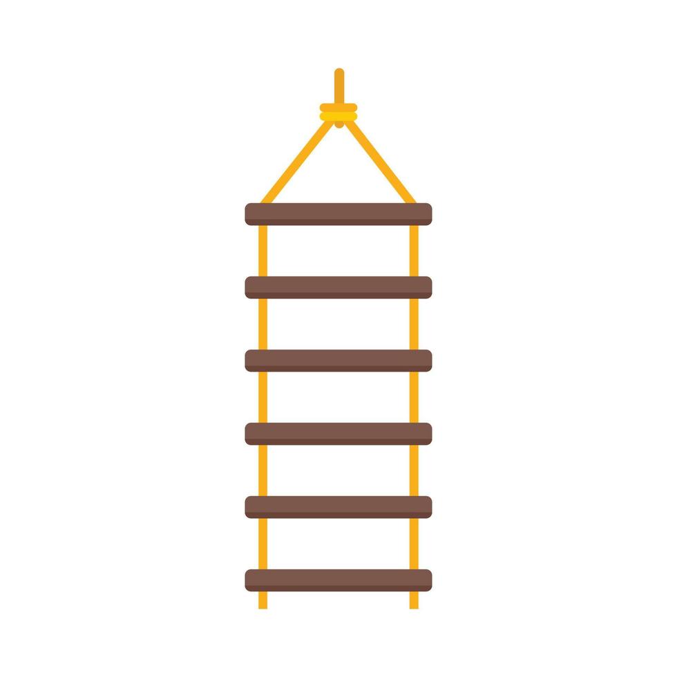 ícone de escada de corda alpinista industrial plana vetor isolado