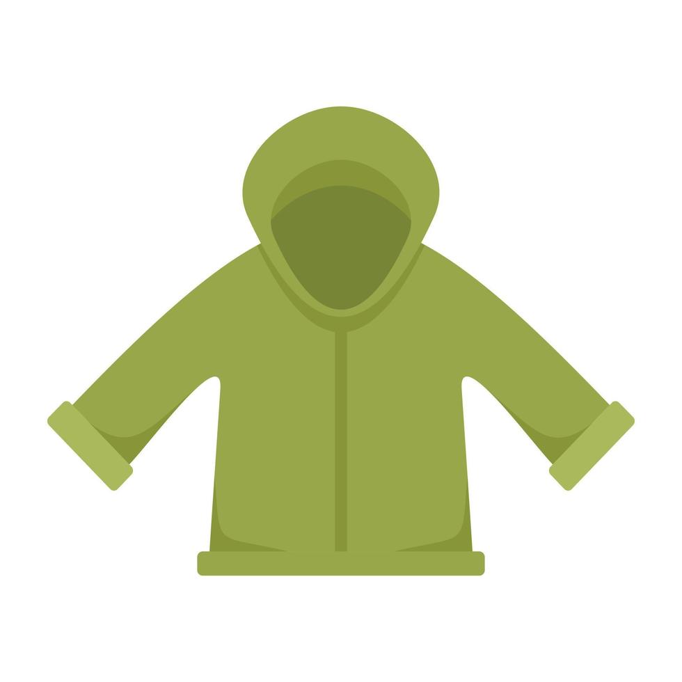 ícone de jaqueta de pescador vetor plano isolado