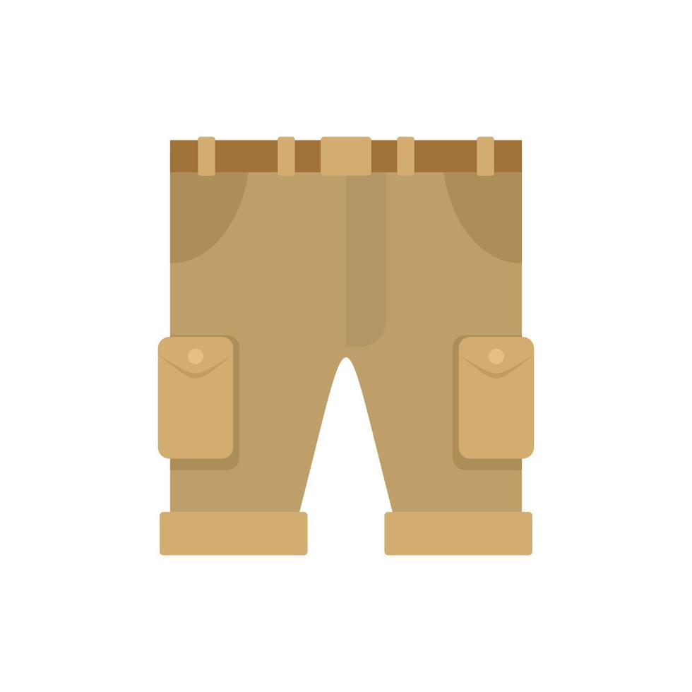 ícone de shorts de caça de safári vetor plano isolado