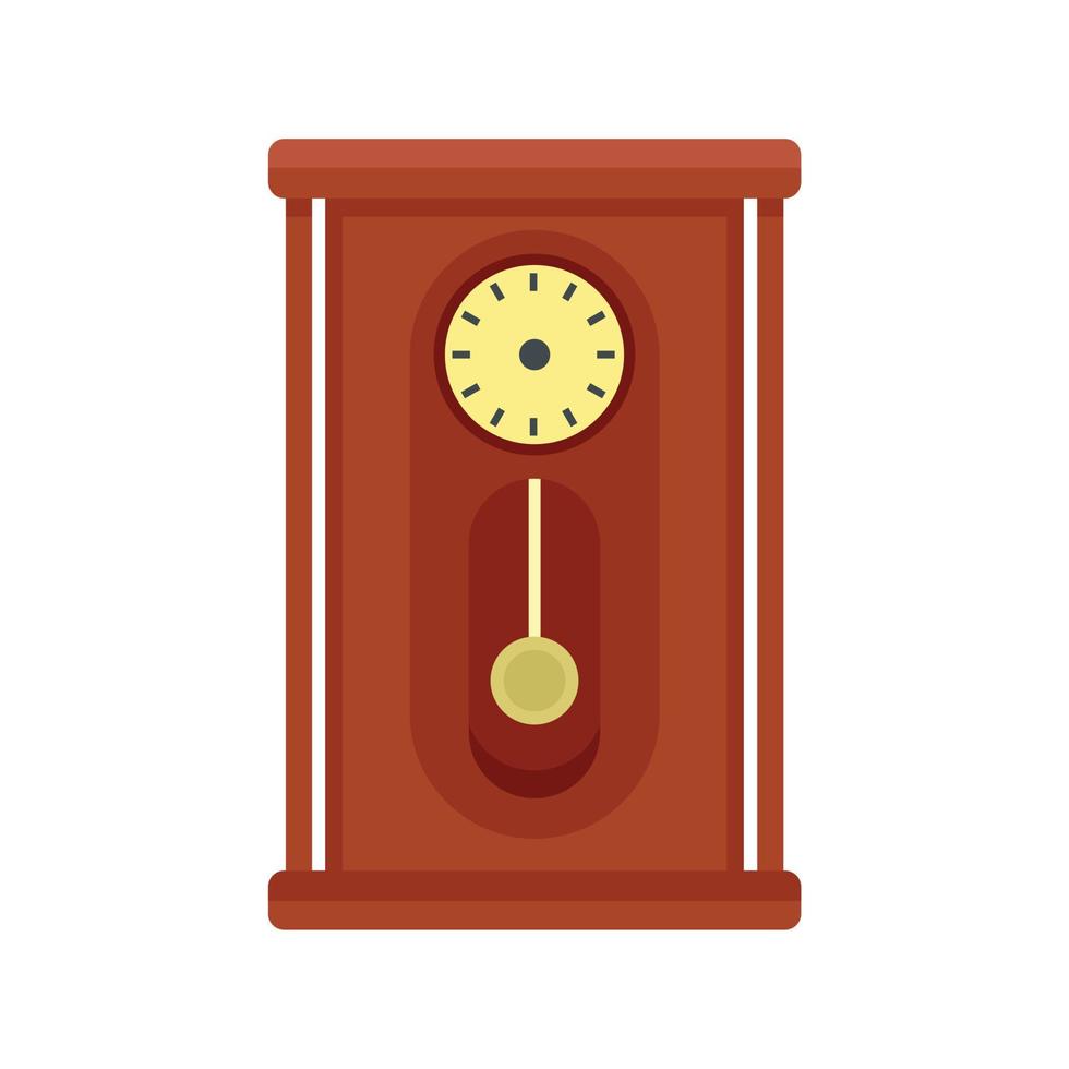 vetor plano isolado do ícone do relógio de pêndulo em casa