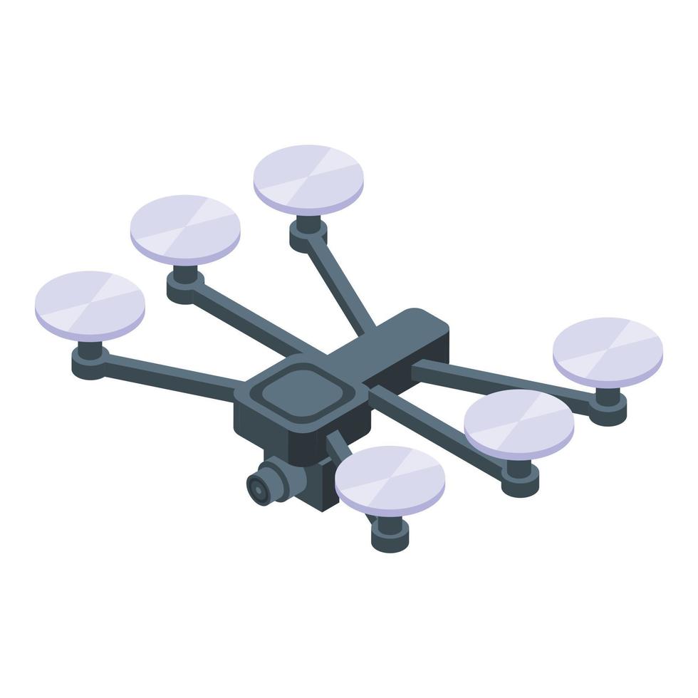 vetor isométrico de ícone de tecnologia drone. vídeo aéreo