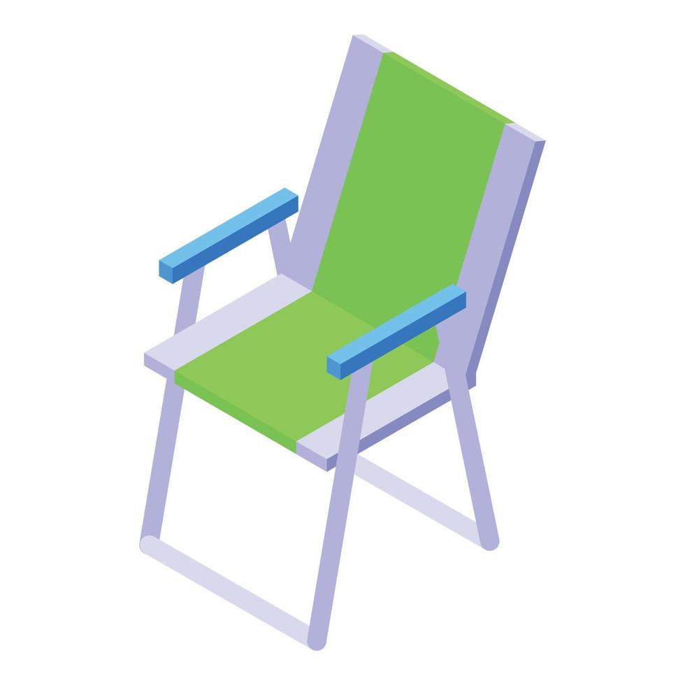 vetor isométrico do ícone da cadeira de piquenique. comida de verão