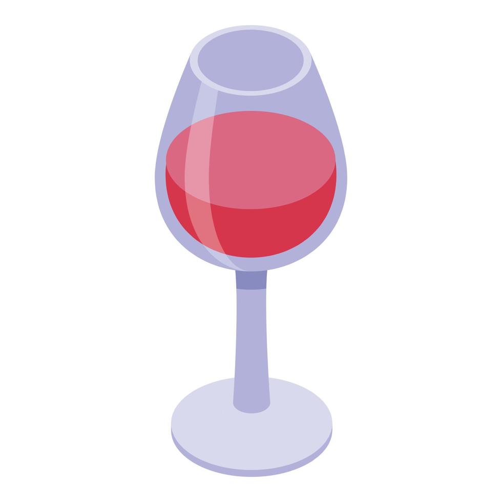 vetor isométrico de ícone de vinho saboroso. gosto de álcool