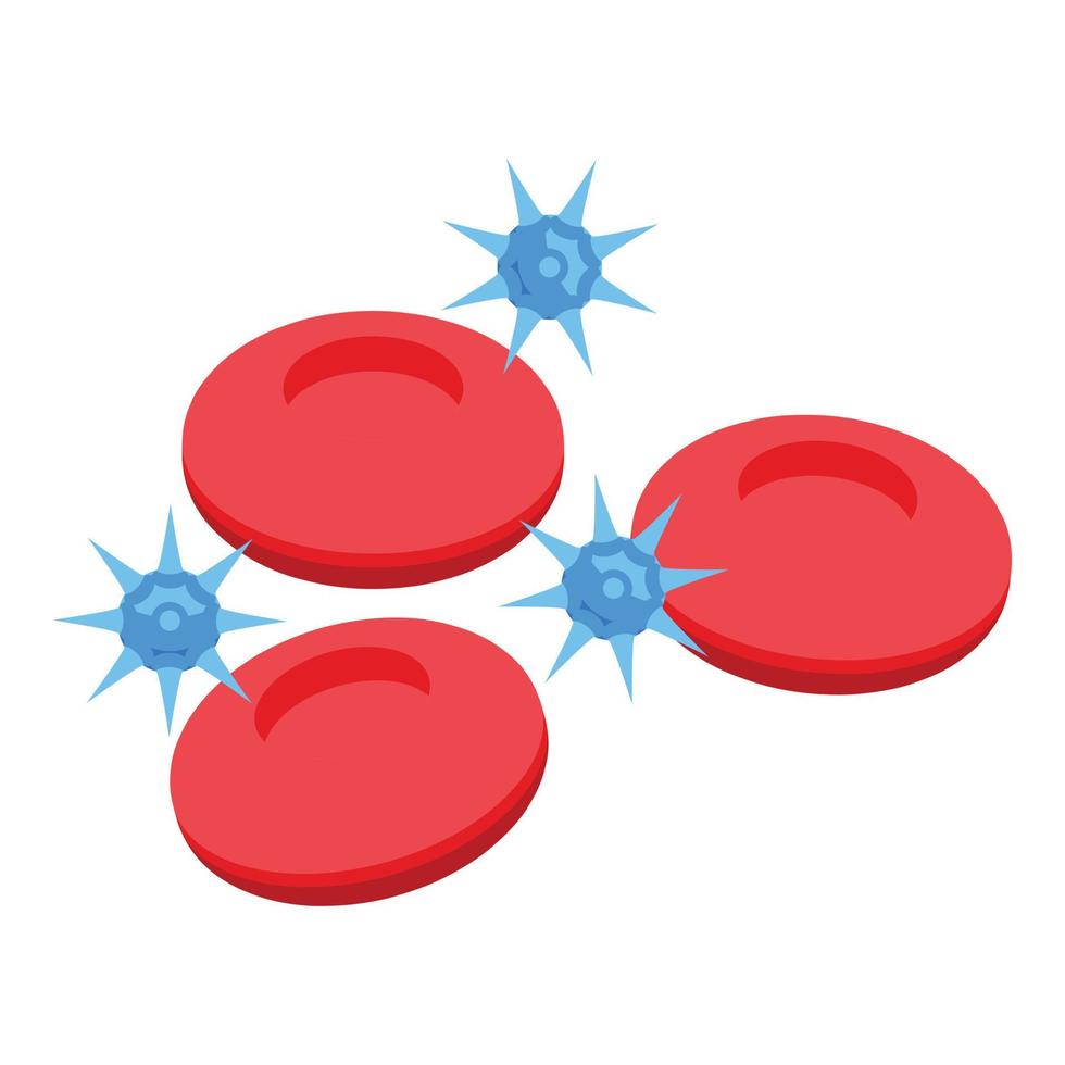 vetor isométrico de ícone de vírus de sangue de laboratório. pesquisa laboratorial