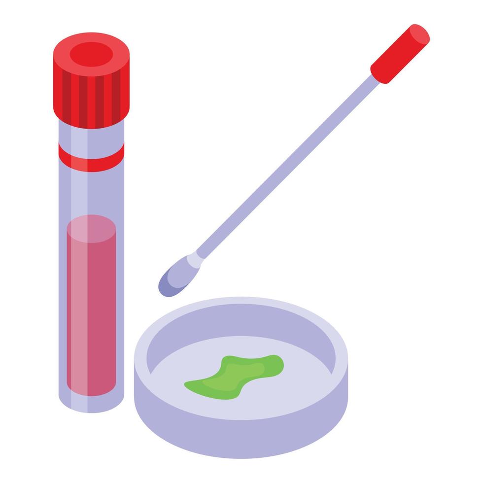vetor isométrico de ícone de laboratório de tubo de ensaio. ciência química