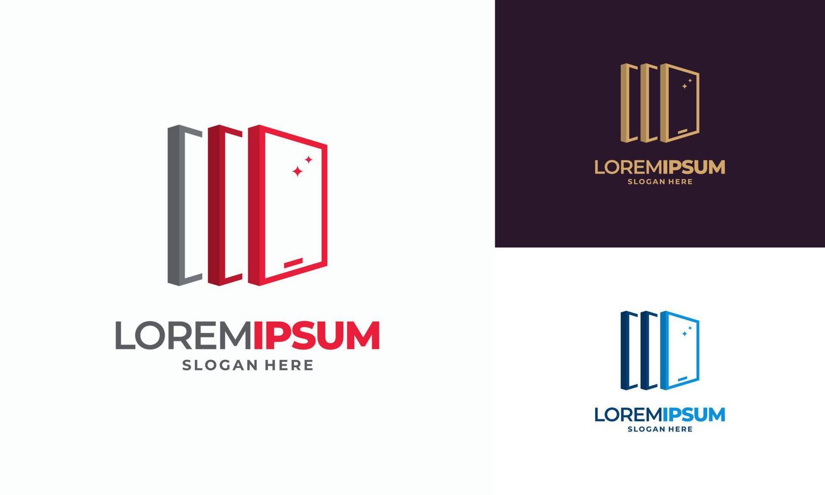 designs de logotipo de loja de telefone, design de logotipo de telefone moderno, ícone de vetor