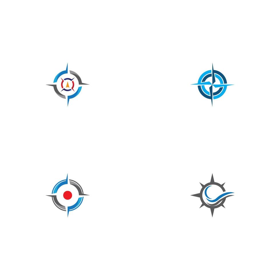 design de ícone de ilustração vetorial de logotipo de bússola vetor