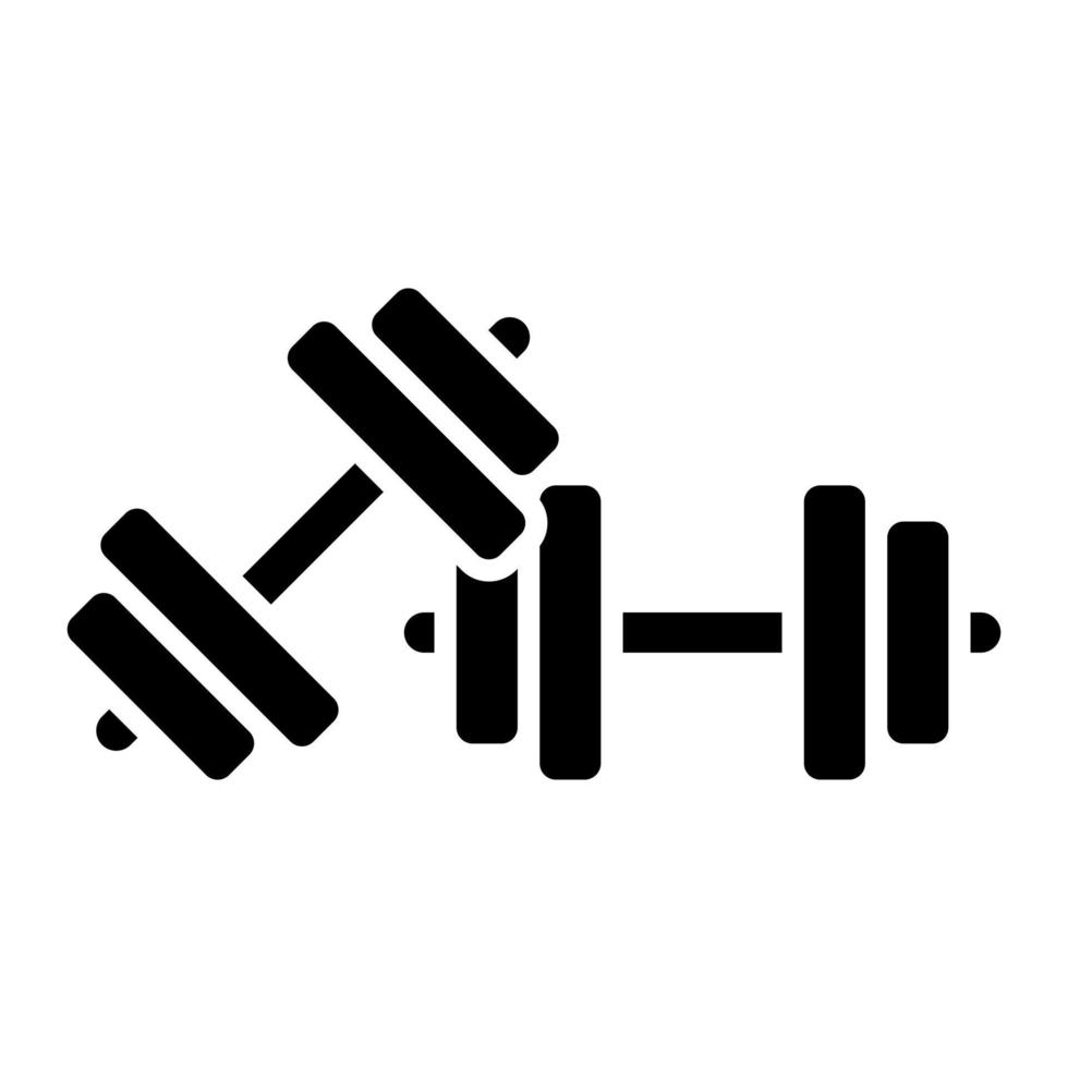 ícone de glifo de halteres vetor