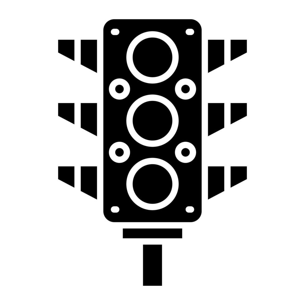 ícone de glifo de semáforo vetor