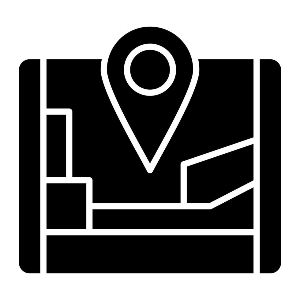 ícone de glifo GPS vetor
