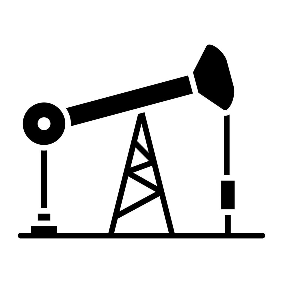 ícone de glifo de bomba de óleo vetor