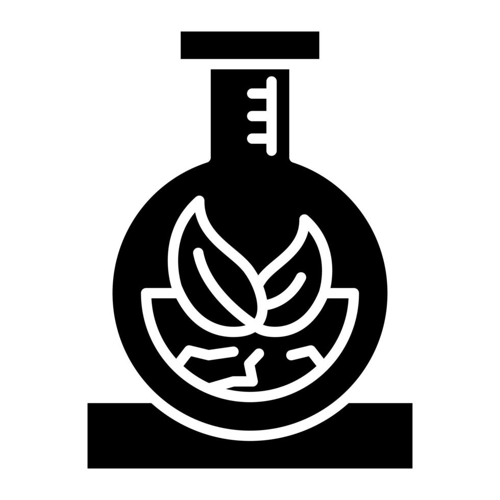 ícone de glifo de pesquisa ecológica vetor