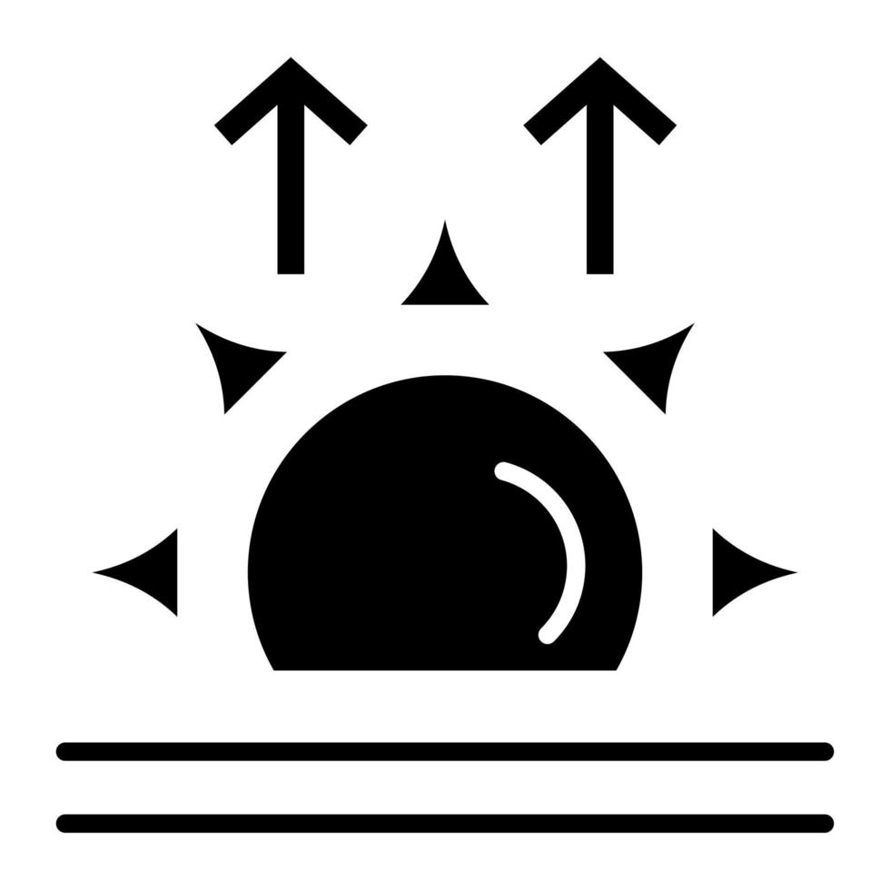 ícone de glifo do nascer do sol vetor