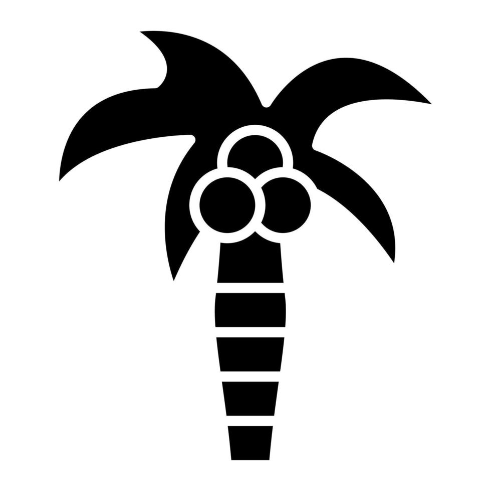 ícone de glifo de palmeira vetor