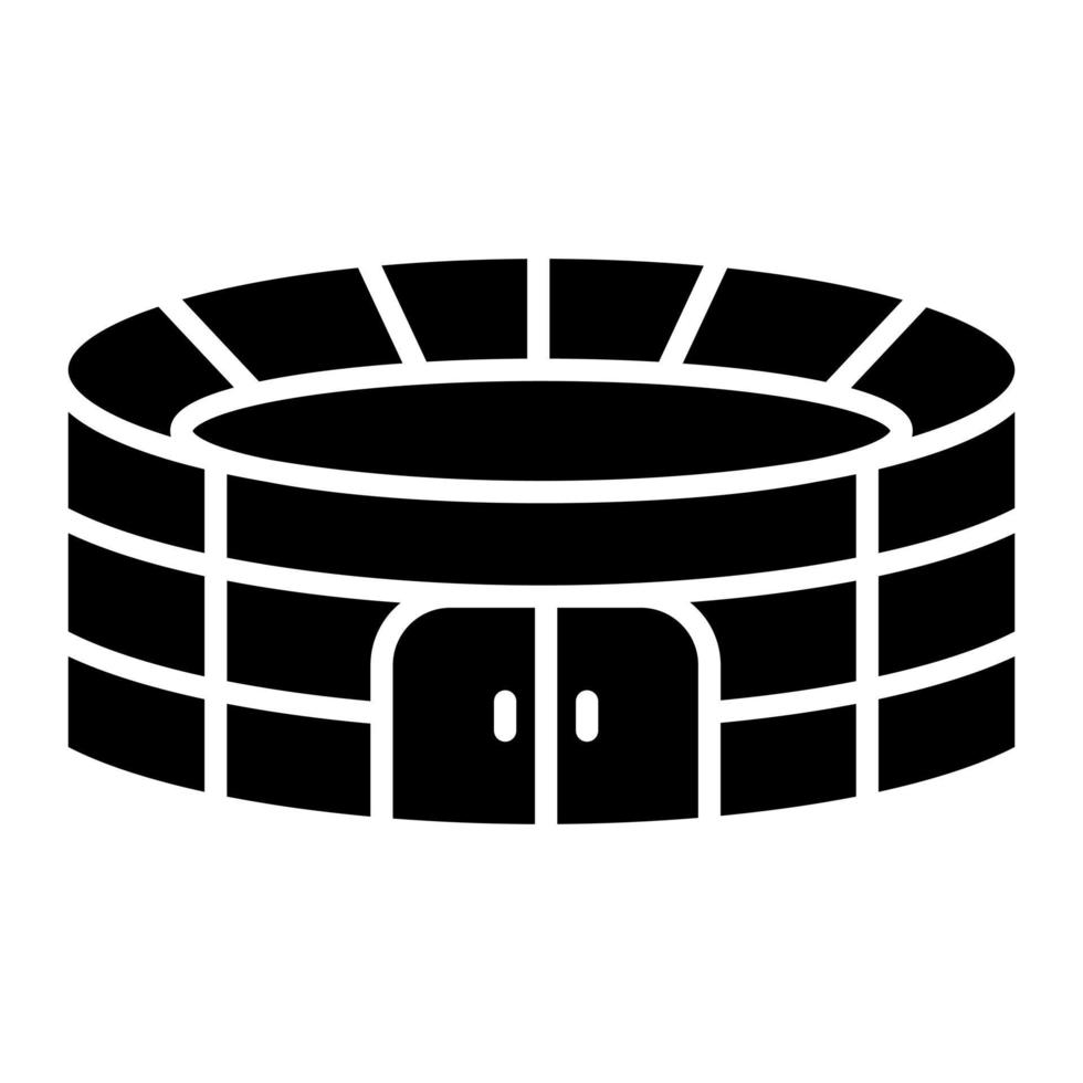 ícone de glifo do estádio vetor