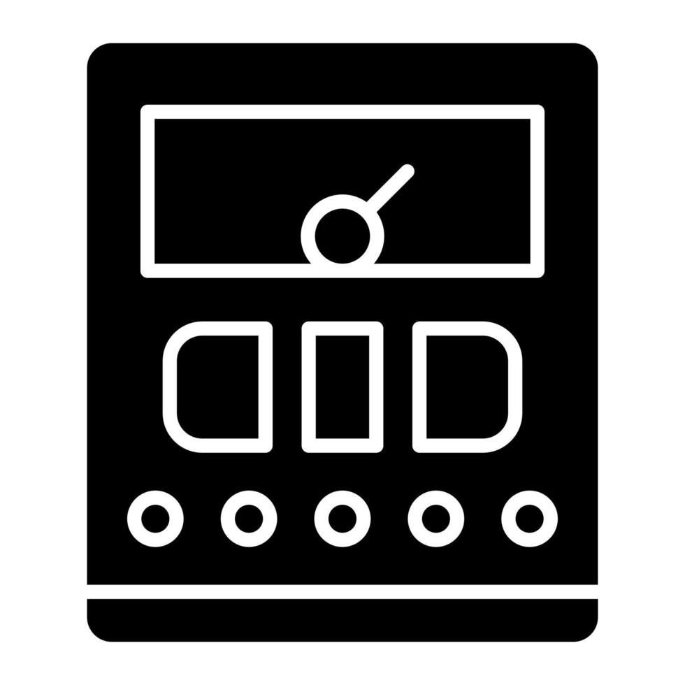 ícone de glifo da máquina testadora vetor