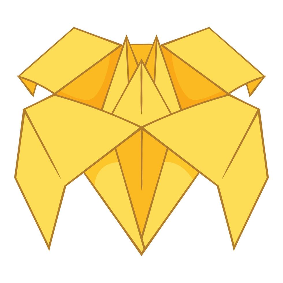 ícone de lírio de origami, estilo cartoon vetor