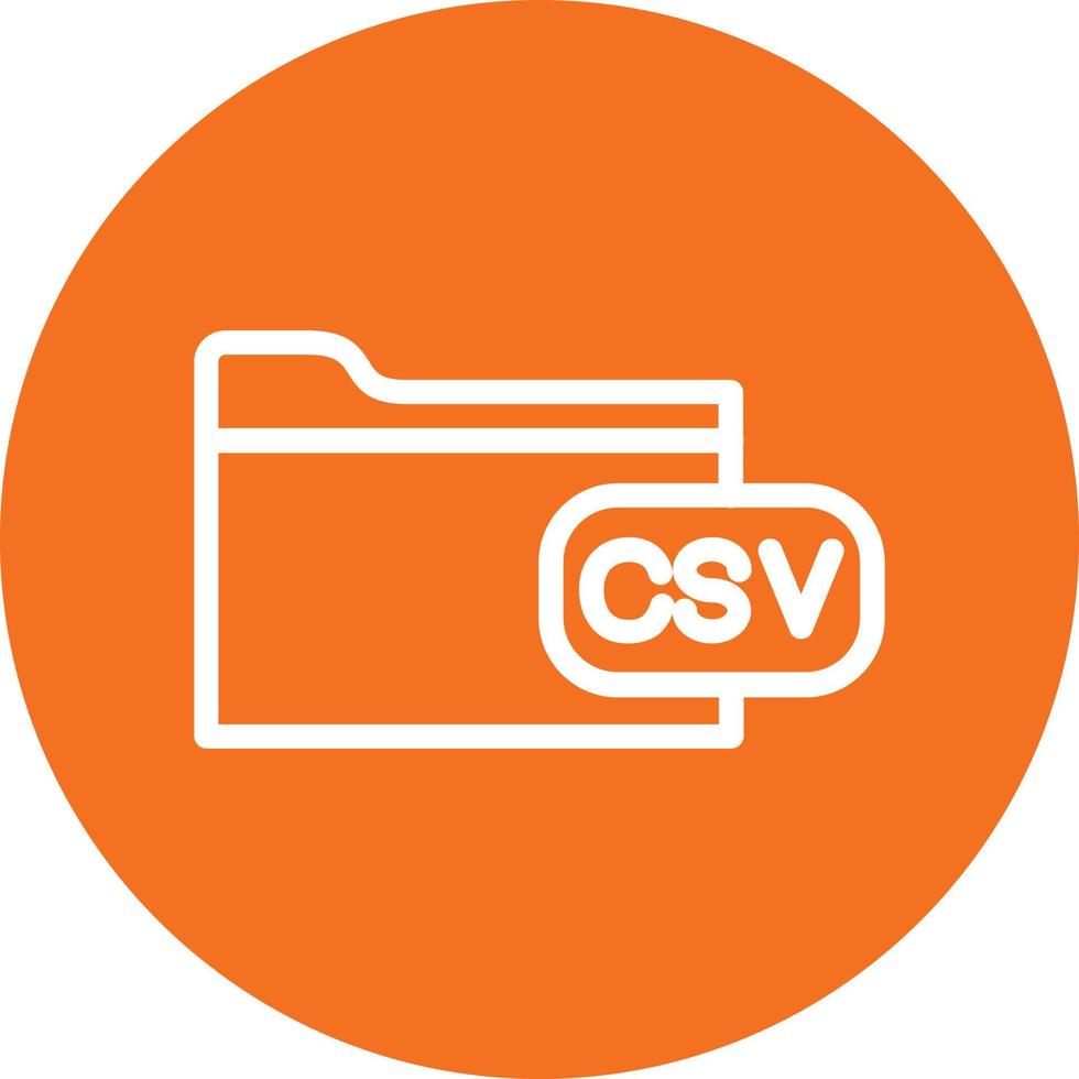 design de ícone de vetor de arquivo csv