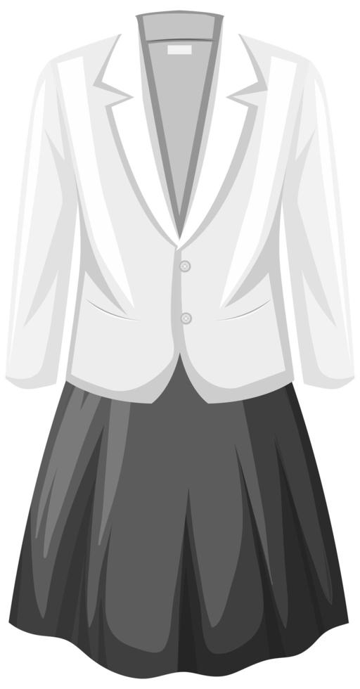 vestido feminino fofo em fundo branco vetor