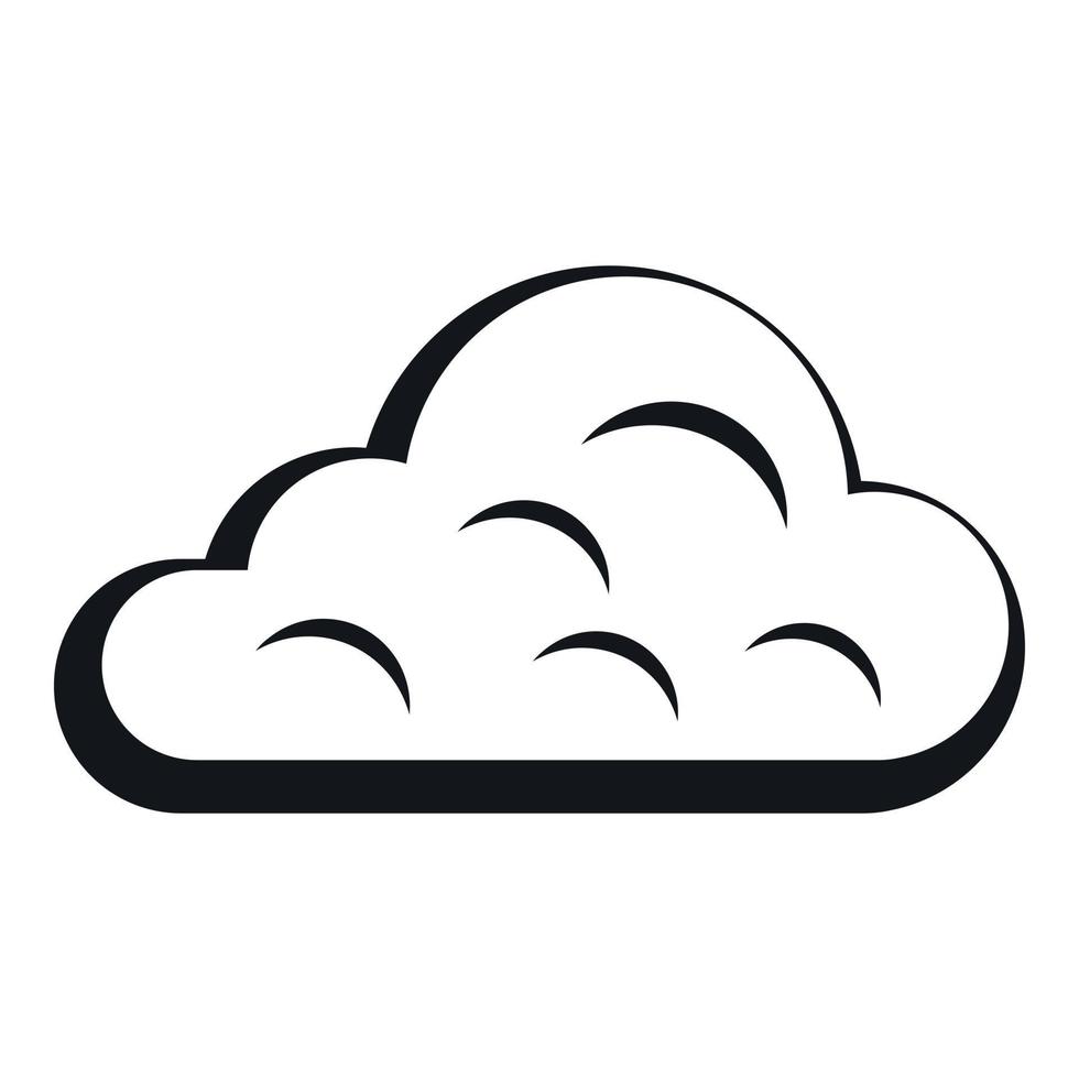 ícone de nuvem chuvosa, estilo simples vetor
