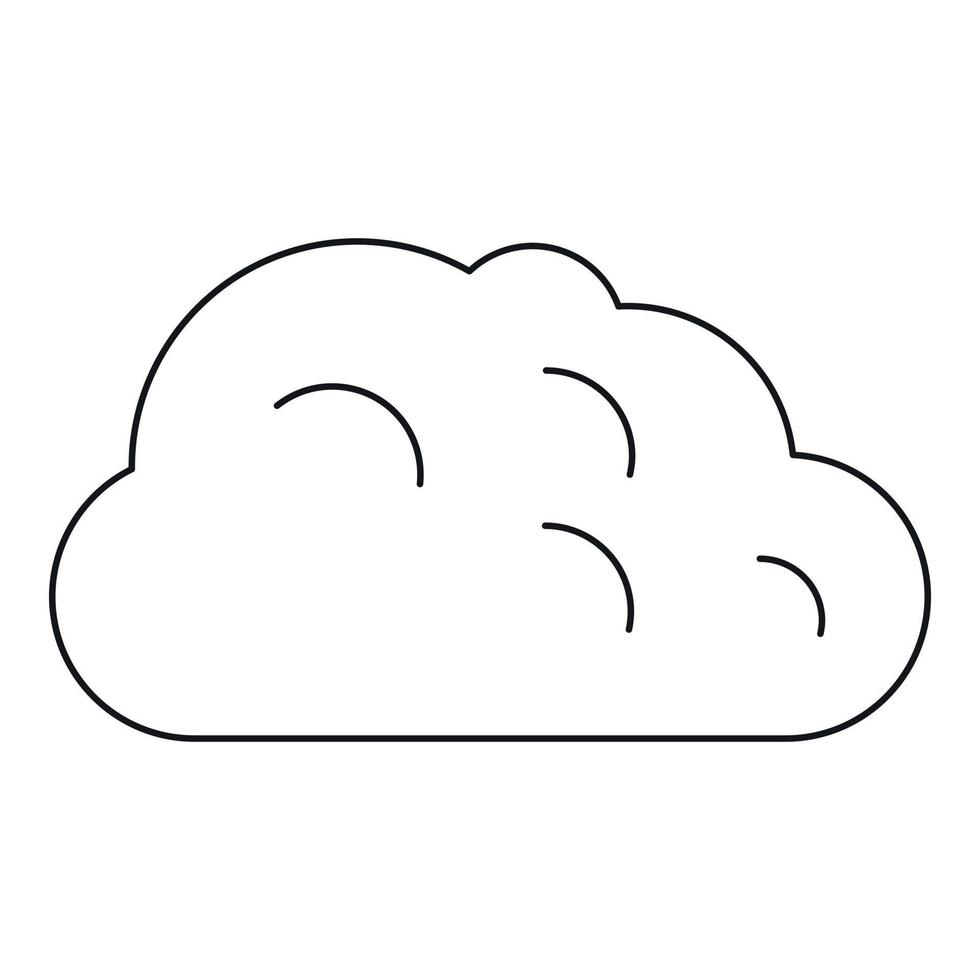 ícone de nuvem de tempestade, estilo de estrutura de tópicos vetor
